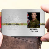 Personalized Upload Your Photo Australian Police Logo Custom Name & Time Aluminum Wallet Card Printed QTVQ24620