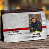 Personalized Upload Your Firefighter Photo  Custom Department & Name Aluminum Wallet Card Printed QTVQ24714