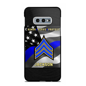 Personalized Honor Serve Protect US Police Branch Rank Camo Custom Name Phonecase Printed KVH24724