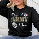 Personalized Proud Army US Veteran Mom Custom Name Sweatshirt Printed VA24745