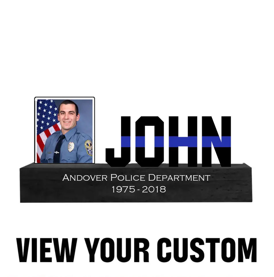 Personalized Upload Your Photo US Police LED Lamp Night Light Printed VA24826