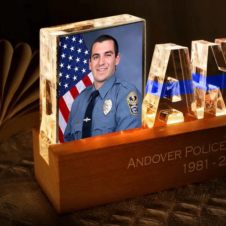 Personalized Upload Your Photo US Police LED Lamp Night Light Printed VA24826