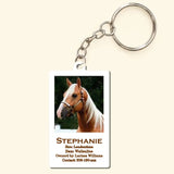 Personalized Upload Your Horse Photo Horse Lovers Gift Acrylic Keychain Printed VQ24862