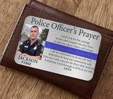 Personalized Upload Your Photo Police Officer's Prayer Custom Name & ID Aluminum Wallet Card Printed QTKH24938