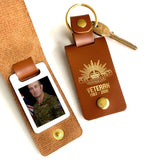 Personalized Upload Your Australian Veteran Photo Australian Army Logo Custom Name & Time Leather Keychain Printed VQ24948