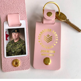 Personalized Upload Your Canadian Veteran Photo Canadian Army Custom Rank & Name Leather Keychain Printed KVH24944