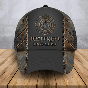 Personalized Retired US Firefighter Custom Time 3D Cap QTKH24980