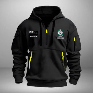 Personalized Australian Police Logo Custom Name & Time Quarter Zip Hoodie 2D Printed QTVQ241001