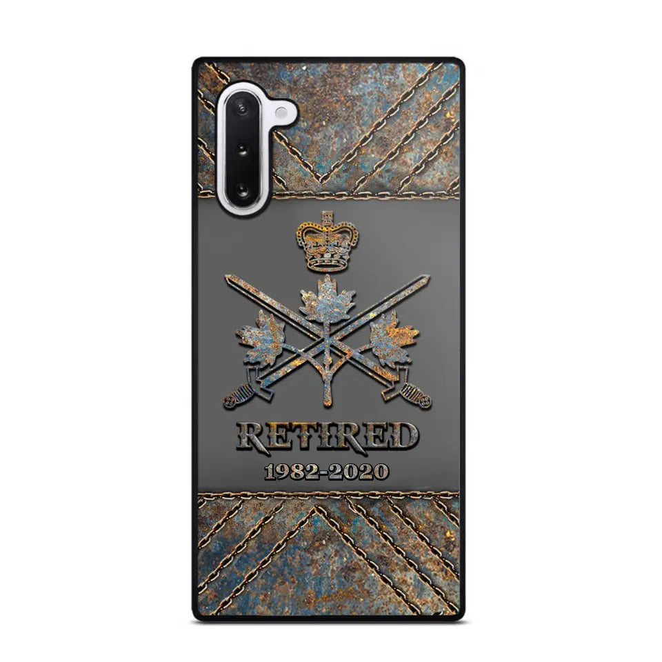 Personalized Retired Canadian Army Logo Custom Service Time Phonecase Printed VQ241086