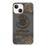 Personalized Retired US Army Logo Custom Service Time Phonecase Printed VQ241086