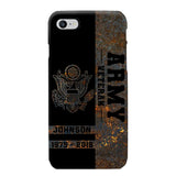 Personalized US Army Veteran US Army Logo Custom Name & Time Phonecase Printed QTKH241089