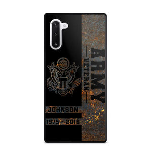 Personalized US Army Veteran US Army Logo Custom Name & Time Phonecase Printed QTKH241089