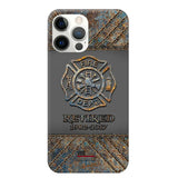 Personalized Retired US Firefighter Custom Service Time Phonecase Printed QTKH241100