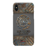 Personalized Retired US Firefighter Custom Service Time Phonecase Printed QTKH241100