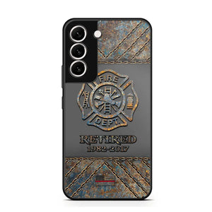 Personalized Retired US Firefighter Custom Service Time Phonecase Printed QTKH241100