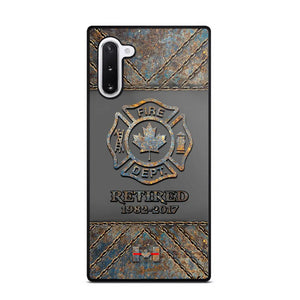 Personalized Retired Canadian Firefighter Custom Service Time Phonecase Printed QTKH241100