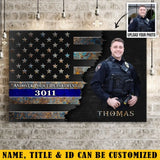 Personalized Upload Your Photo US Police Custom Name & Department Canvas Printed QTVA241101