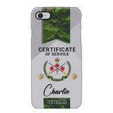 Personalized Canadian Veteran Logo Custom Name & Rank Gold Phonecase Printed AHHN241185