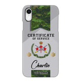 Personalized Canadian Veteran Logo Custom Name & Rank Gold Phonecase Printed AHHN241185