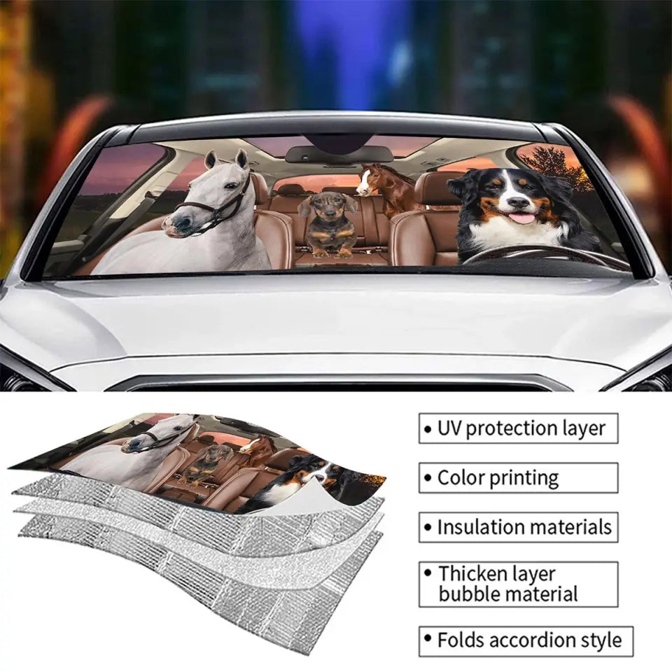 Personalized Upload Your Pet Photo Carshade Printed 241282LVA