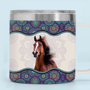 Personalized Upload Your Horse Photo Horse Lovers Gift Coffee Cup Printed HN241323