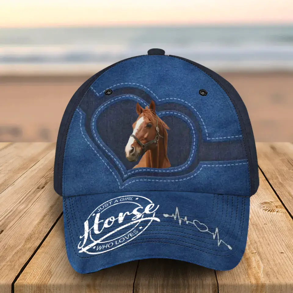 Personalized Upload Your Horse Photo Horse Lovers Gift Cap 3D Printed HN241327