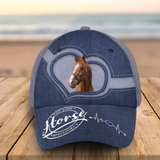 Personalized Upload Your Horse Photo Horse Lovers Gift Cap 3D Printed HN241327