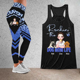 Personalized Rockin' The Dog Mom Life Legging & Women's Flowy Racerback Tank Printed HN241378