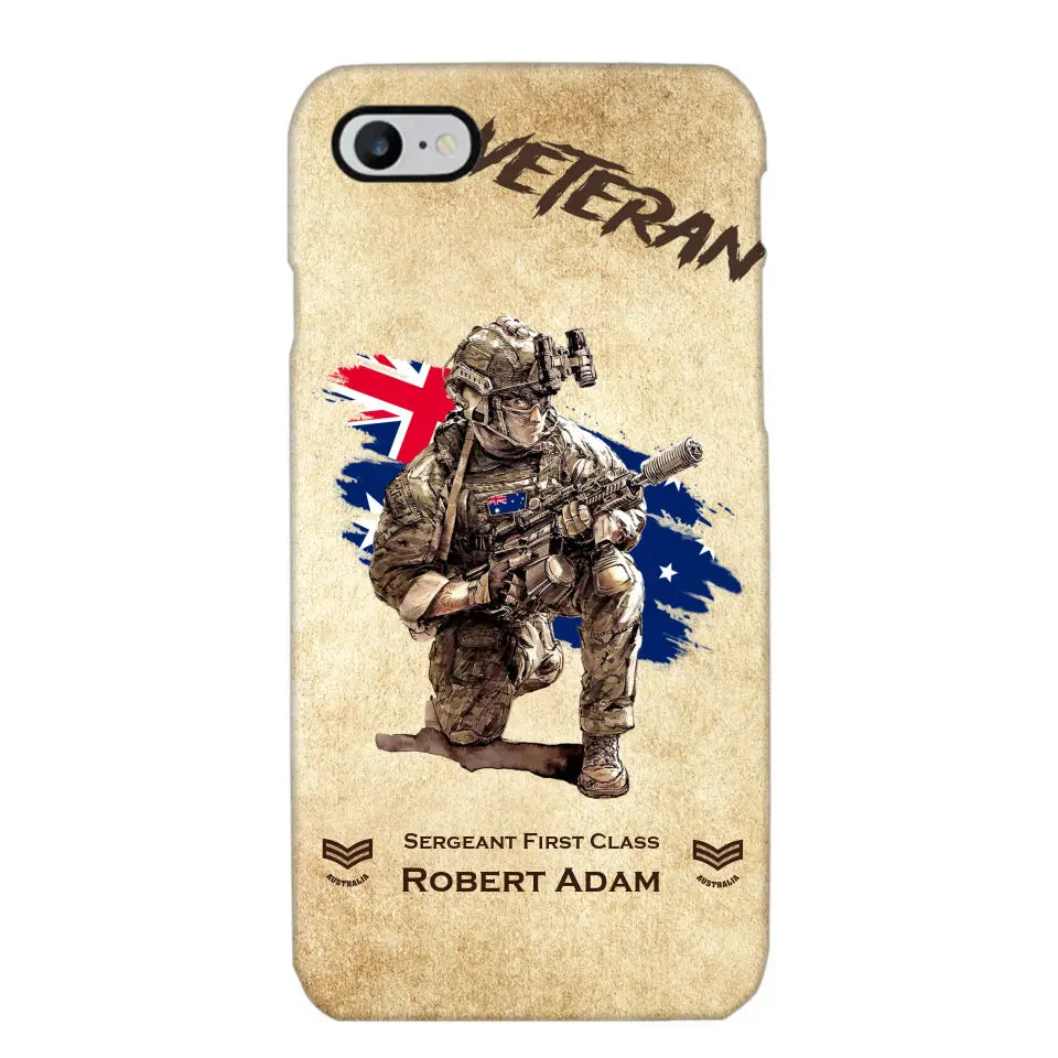 Personalized Australian Veteran Custom Name & Rank Phonecase Printed AHHN241696