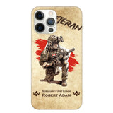 Personalized Canadian Veteran Custom Name & Rank Phonecase Printed AHHN241696