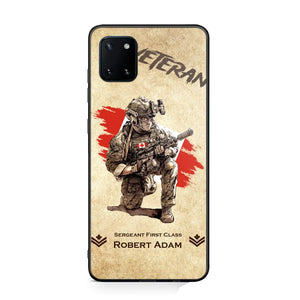 Personalized Canadian Veteran Custom Name & Rank Phonecase Printed AHHN241696