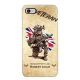 Personalized UK Veteran Custom Name & Rank Phonecase Printed AHHN241696