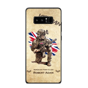 Personalized UK Veteran Custom Name & Rank Phonecase Printed AHHN241696