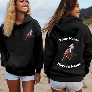 Personalized Upload Your Photo Horse Riding Hoodie 2D Printed HN241734