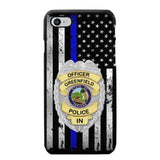 Personalized US Police Badge Police Officer US Flag Blue Line  Phonecase Printed LVA241798