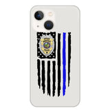 Personalized US Police Badge Police Officer US Flag Blue Line Phonecase Printed QTVQ241908