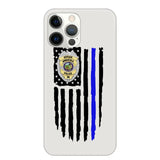 Personalized US Police Badge Police Officer US Flag Blue Line Phonecase Printed QTVQ241908