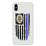 Personalized US Police Badge Police Officer US Flag Blue Line Phonecase Printed QTVQ241908