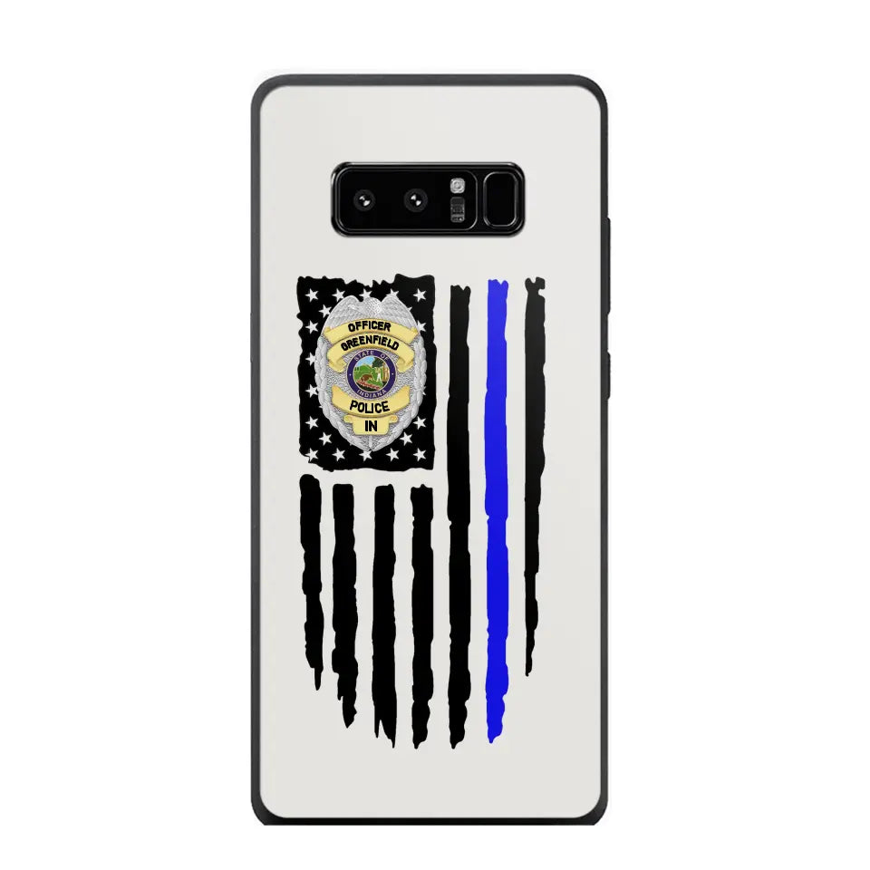 Personalized US Police Badge Police Officer US Flag Blue Line Phonecase Printed QTVQ241908