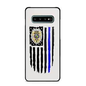 Personalized US Police Badge Police Officer US Flag Blue Line Phonecase Printed QTVQ241908