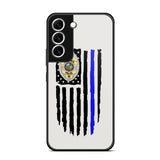 Personalized US Police Badge Police Officer US Flag Blue Line Phonecase Printed QTVQ241908