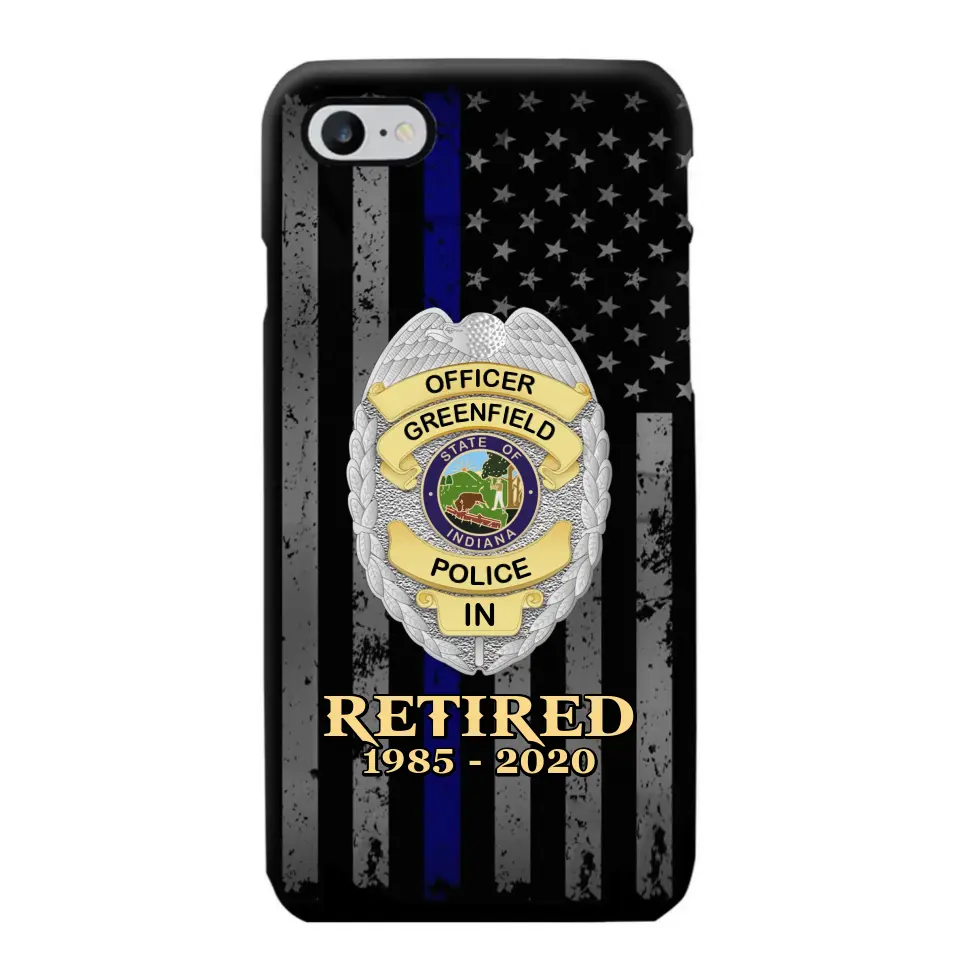 Personalized US Police Badge Retired Police Officer Custom ID Phonecase Printed QTVA241911