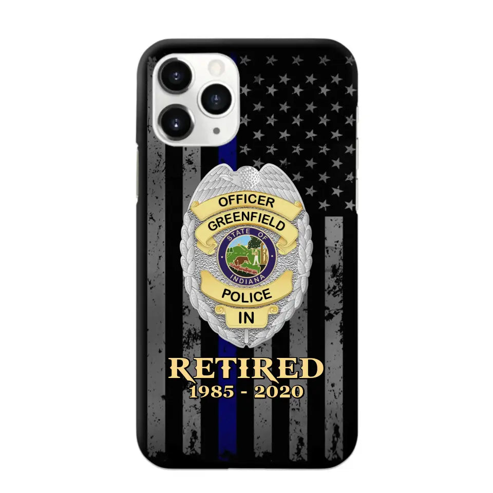 Personalized US Police Badge Retired Police Officer Custom ID Phonecase Printed QTVA241911