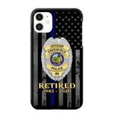 Personalized US Police Badge Retired Police Officer Custom ID Phonecase Printed QTVA241911