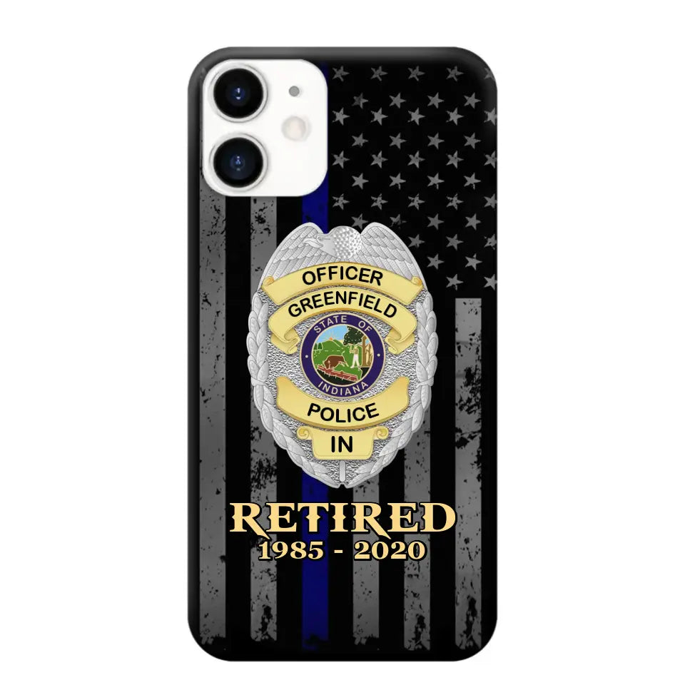 Personalized US Police Badge Retired Police Officer Custom ID Phonecase Printed QTVA241911