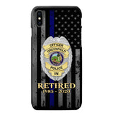 Personalized US Police Badge Retired Police Officer Custom ID Phonecase Printed QTVA241911