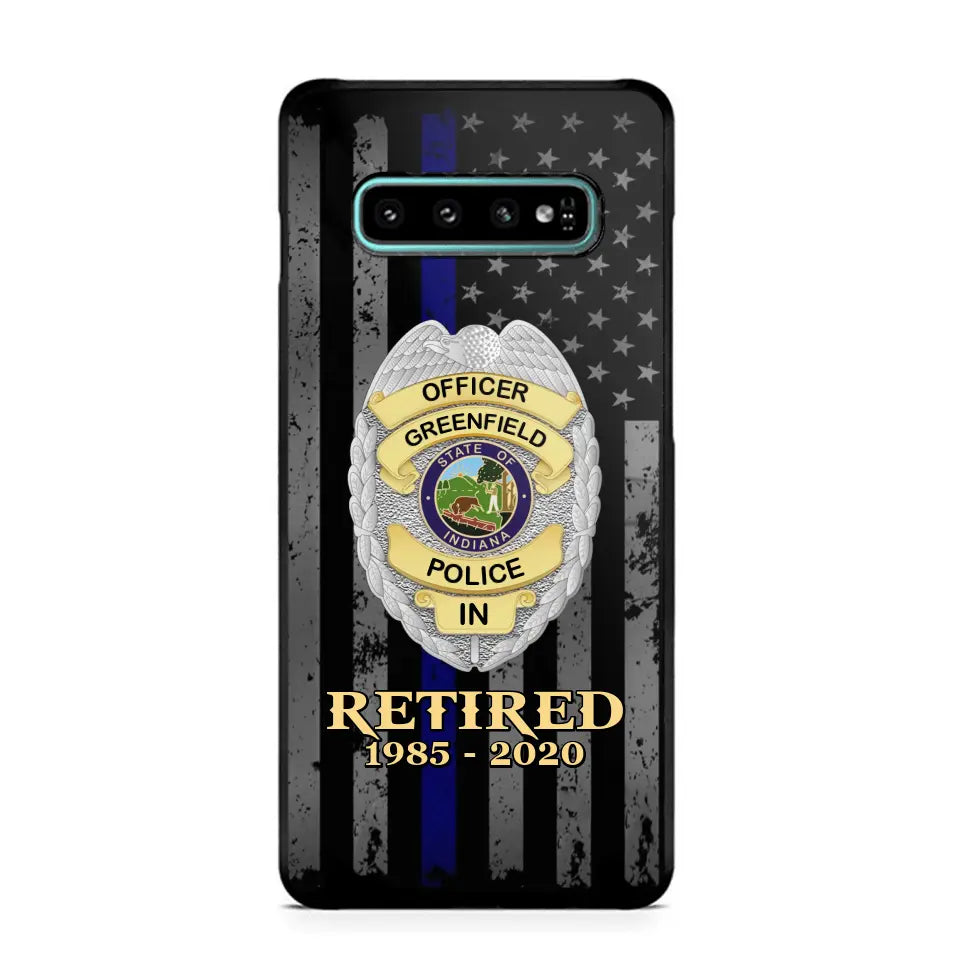 Personalized US Police Badge Retired Police Officer Custom ID Phonecase Printed QTVA241911