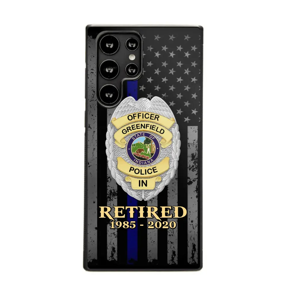 Personalized US Police Badge Retired Police Officer Custom ID Phonecase Printed QTVA241911