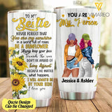 CUSTOMIZED TO MY BESTIE SUNFLOWER TUMBLER