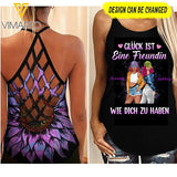 CUSTOMIZE BESTIE/ BEST FRIEND CRISS CROSS TANK TOP NEYT07